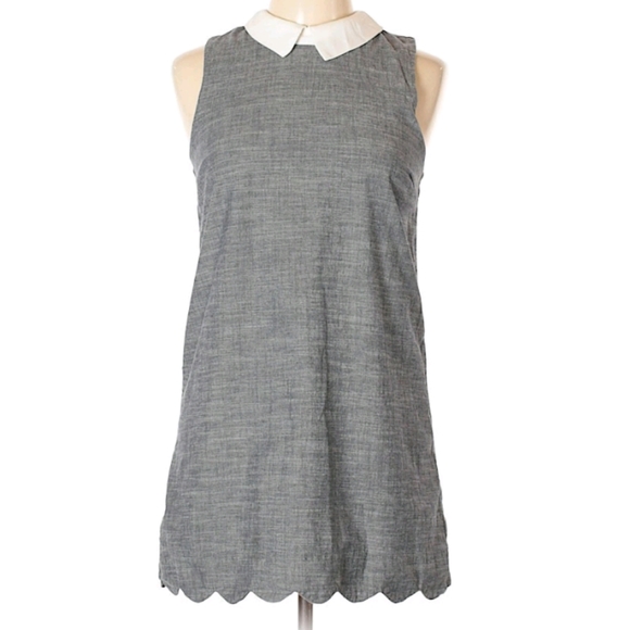 Monteau Dresses & Skirts - Monteau Gray cute collard shirt dress